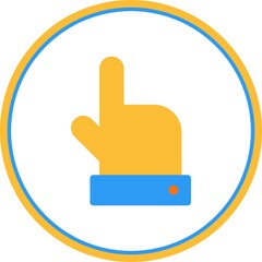 Poster - Finger Flat Circle Vector Icon Design