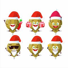 Poster - Santa Claus emoticons with yellow lolipop wrapped cartoon character