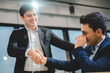 © chokniti - business people are shaking hand for job interview, handshake for successful to join a work