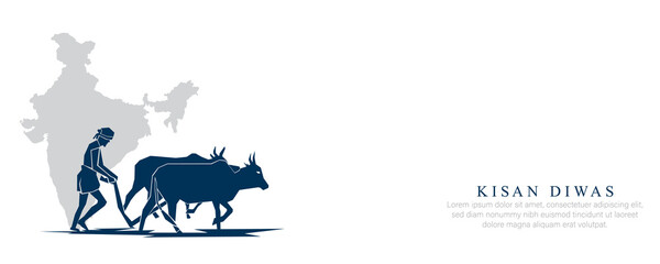 kisan diwas- vector illustration of kisan diwas
