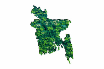 Green Forest Map of Bangladesh