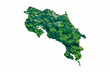 Green Forest Map of Costa Rica