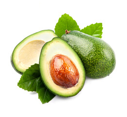 Avocado with leaves