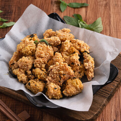 Wall Mural - Delicious fried popcorn chicken in Taiwan.