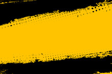 Black And Yellow Grungy Background With Place For Your Text