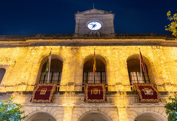 Wall Mural - Christmas decoration in Seville City Hall,  Andalusia,  Spain