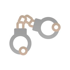 Poster - Handcuffs Flat Gradient Vector Icon Design