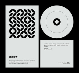 Fototapete - Neomodern Poster Design Layout With Abstract Vector Geometric Shapes