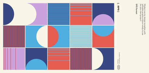 Fototapete - New Modernism Vector Poster Template Design