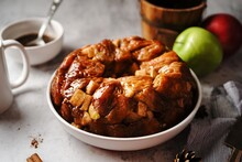 Homemade Caramelized Apple Monkey Bread, Selective Focus