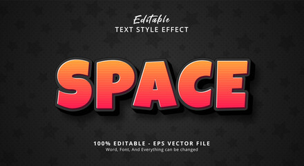 Poster - editable space text effect template