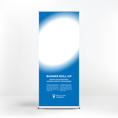 Wall Mural - banner design, roll-up stand for advertising, conferences, seminars, poster template for placing pho