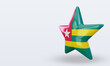 © dwiangga - 3d star Togo flag rendering right view