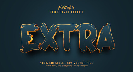 Fototapete - Editable text effect, Extra text effect template