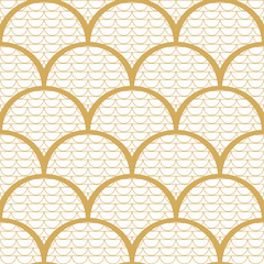 Poster - Abstract seamless gold pattern in Asian style.