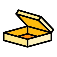 Poster - Surprise box icon. Outline surprise box vector icon color flat isolated