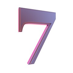 Poster - 3d digit on a white background. Rendering.