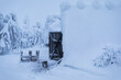 © SuperStock - View of a wood shed covered in snow after a blizzard in the Finnish Lapland wilderness. Chocolate Box Winter Scene