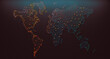 Mapa del mundo y redes. Ilustración 3d y concepto de logística internacional de acuerdos y negocios internacionales. Redes y empresas de todo el mundo.
