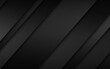 © kurkalukas - Dark black modern material design. Corporate template with overlapped layers for your business. Vector abstract widescreen background