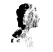 © The Laundry Room/Stocksy - Abstract Side Profile of Head and Shoulders in Black Ink