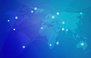 Poster - Global Digital Network Communication Connection Internet Computer Technology Business
