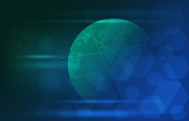 Poster - Global Digital Network Communication Connection Internet Computer Technology Business