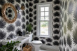 © Raymond Forbes Photography/Stocksy - Luxury Bathroom in home with palm frond Wallpaper