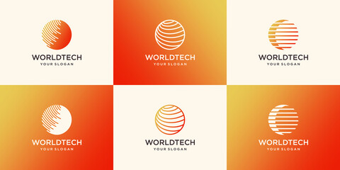 Digital World Logo Design Template