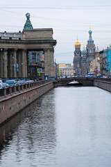 Wall Mural - St. Peterburg, Russia - November, 23, 2021: view to Spas Na Krovy church in St. Peterburg, Russia