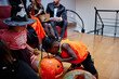 © Oleksii Syrotkin/Stocksy - Children playing games with carved pumpkin