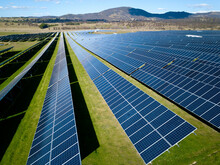 Solar Panel Sun Cell, PV Clean Energy Supply, Aerial, Australia