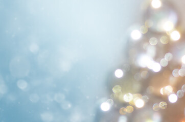 Wall Mural - blurry bright lights on a blue background