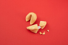 Broken And Whole Chinese Fortune Cookies
