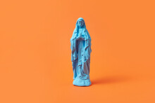 Beautiful Blue Virgin Mary Statue
