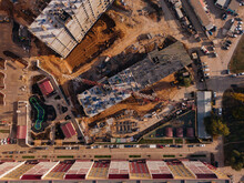 Aerial View Of A Condominium Construction Site