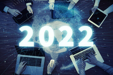 Poster - デジタルトランスフォーメーション　2022年イメージ　ビジネス向け年賀状素材