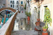 Residential street, local houses in Venice flood