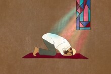 Muslim Man Worshipping