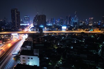 Poster - traffic at night