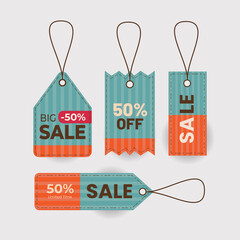 Wall Mural - Price Tag discount Set label with various shape - Vector