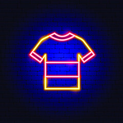 Canvas Print - Sport T-Shirt Neon Sign. Vector Illustration of Clothes Promotion.