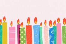Colorful Birthday Candles Illustration