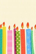 Colorful Birthday Candles Illustration