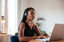 Black Female Operator In Office