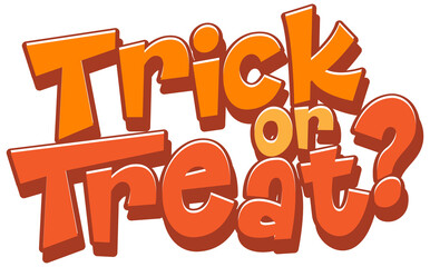 Wall Mural - Trick or Treat word logo for Halloween