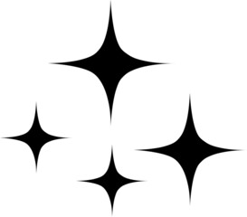 Poster - Shine icon, Clean star icon vector on white background..eps