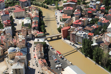 Wall Mural - river landscape photo in the city