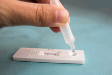Rapid Antigen Test Kit :  Covid Autotest Bought At Pharmacy, To Check Coronavirus Infection At Home. Negative Result