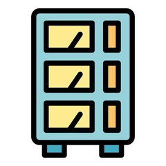 Poster - Voltage regulator icon. Outline voltage regulator vector icon color flat isolated